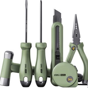 DELI EHT0006L D895257 Jeu d’outils universelle, pour les bricoleurs dans une boîte de rangement DELI EHT0006L D895257 Jeu d’outils universelle, pour les bricoleurs dans une boîte de rangement