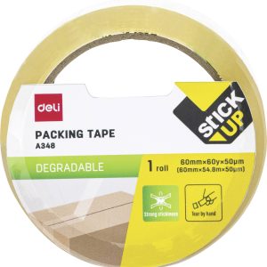 DELI D265515 Ruban adhésif d’emballage jaune (L x l) 54 m x 6 cm 1 pc(s)