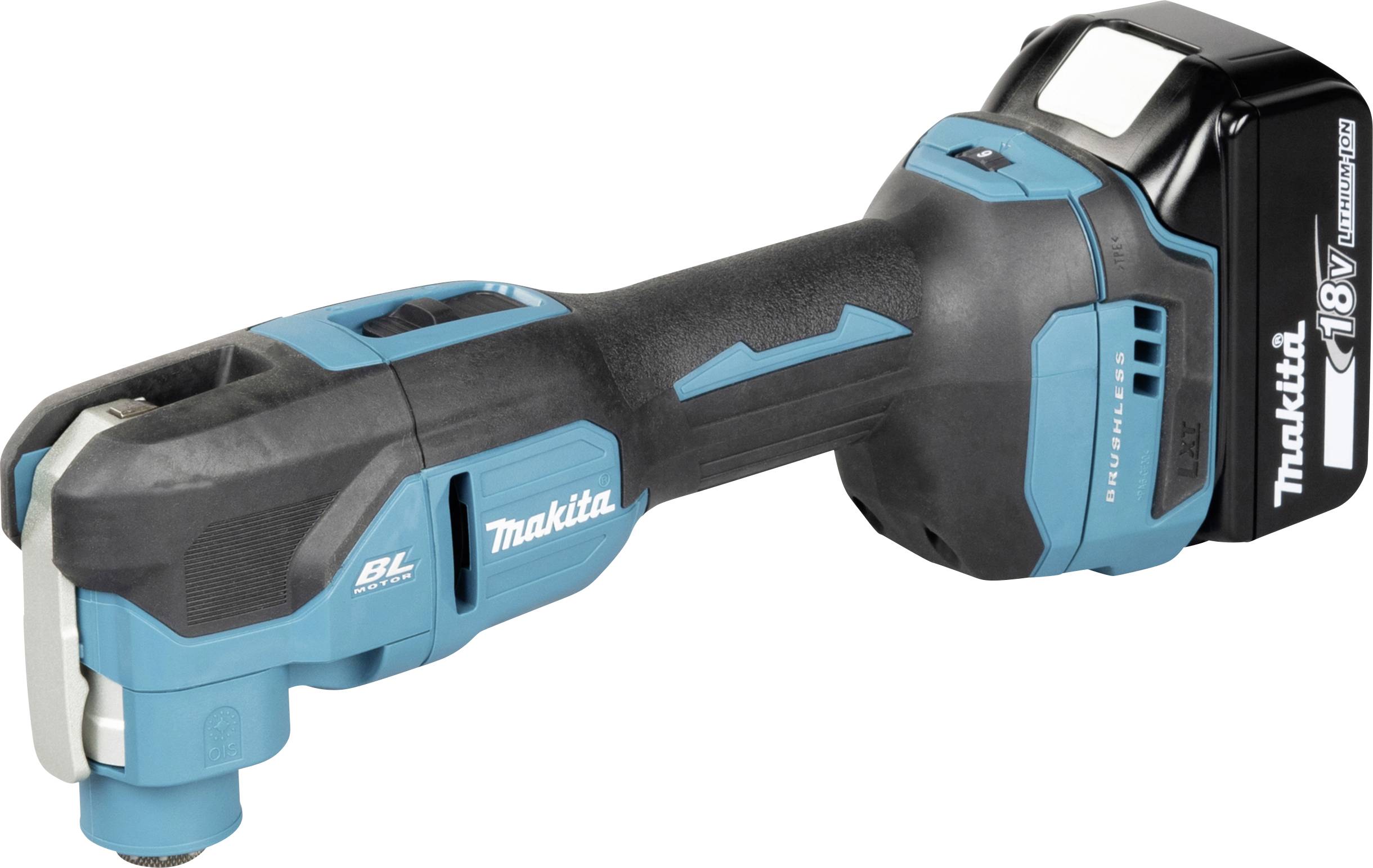 Makita DTM53RTJX1 Outil multifonction sans fil + 2 batteries, + chargeur, + mallette, + accessoires 18 V 5 Ah Nombre d’a