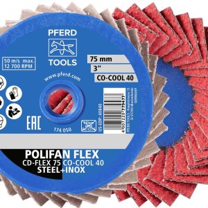 PFERD TOOLS 42719822 Set de disques abrasifs Diamètre 75 mm Grain=80 10 pc(s) PFERD TOOLS 42719822 Set de disques abrasifs Diamètre 75 mm Grain=80 10 pc(s)