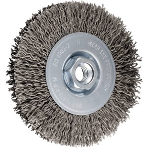 PFERD TOOLS CHEVAL OUTILS Brosse ronde non torsadée RBU Ø 115×15 mm M14 acier inoxydable toron fil Ø 0,25 mm meuleuse an PFERD TOOLS CHEVAL OUTILS Brosse ronde non torsadée RBU Ø 115×15 mm M14 acier inoxydable toron fil Ø 0,25 mm meuleuse an