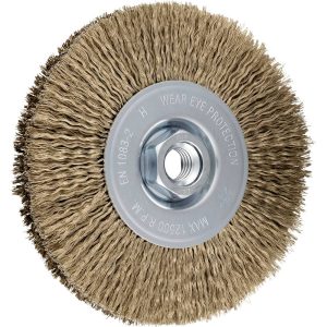PFERD TOOLS CHEVAL OUTILS Brosse ronde non torsadée RBU Ø 125×15 mm M14 M14 Messiné acier-toron-fil Ø 0,20 mm meuleuse a PFERD TOOLS CHEVAL OUTILS Brosse ronde non torsadée RBU Ø 125×15 mm M14 M14 Messiné acier-toron-fil Ø 0,20 mm meuleuse a