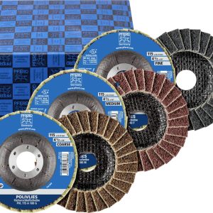 PFERD TOOLS 44698007 Jeu de disques à surfacer à lamelles Diamètre 115 mm Grain=100, 180, 280 1 set PFERD TOOLS 44698007 Jeu de disques à surfacer à lamelles Diamètre 115 mm Grain=100, 180, 280 1 set