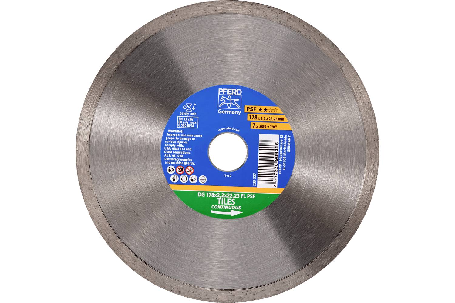 PFERD TOOLS 68000026 DG 150 x 2,2 x 22,23 FL PSF Disque à tronçonner diamanté Diamètre 150 mm Ø de perçage 22.23 mm Carr