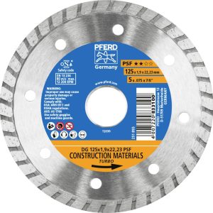 PFERD TOOLS 68300043 DG 125×1,9×22,23 START Disque à tronçonner diamanté Diamètre 125 mm Ø de perçage 22.23 mm Tuile, Bé PFERD TOOLS 68300043 DG 125×1,9×22,23 START Disque à tronçonner diamanté Diamètre 125 mm Ø de perçage 22.23 mm Tuile, Bé