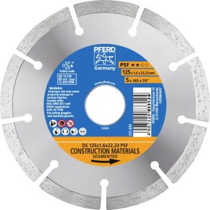 PFERD TOOLS 68300045 DS 125×1,6×22,23 START Disque à tronçonner diamanté Diamètre 125 mm Ø de perçage 22.23 mm Tuile, Bé PFERD TOOLS 68300045 DS 125×1,6×22,23 START Disque à tronçonner diamanté Diamètre 125 mm Ø de perçage 22.23 mm Tuile, Bé