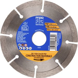PFERD TOOLS 68300052 DS 110X1,6X20 START Disque à tronçonner diamanté Diamètre 110 mm Ø de perçage 20 mm Tuile, Béton ar PFERD TOOLS 68300052 DS 110X1,6X20 START Disque à tronçonner diamanté Diamètre 110 mm Ø de perçage 20 mm Tuile, Béton ar