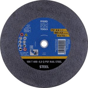 PFERD TOOLS 100 T 400-4,0 Q PSF RAIL STEEL/25,4 73001310 Disque à tronçonner 400 mm 10 pc(s) PFERD TOOLS 100 T 400-4,0 Q PSF RAIL STEEL/25,4 73001310 Disque à tronçonner 400 mm 10 pc(s)