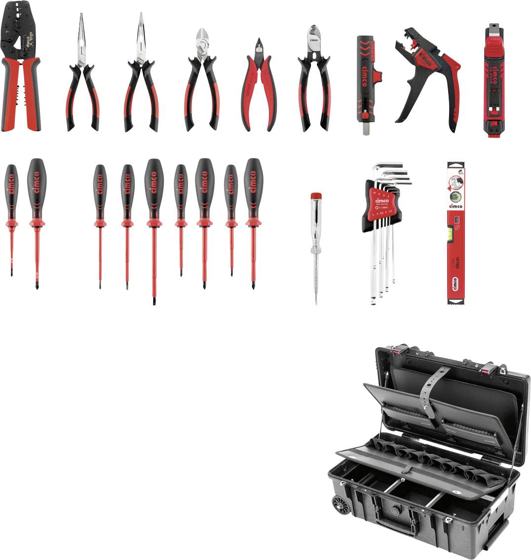 Cimco Gigant Trolley 176803 Mallette à outils équipée (l x H x P) 550 x 225 x 350 mm