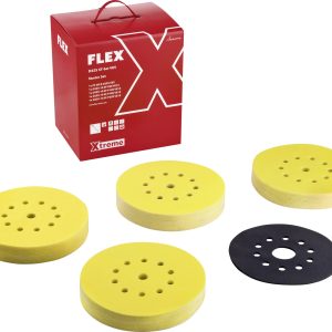 Flex D225 ST-Set VE5 534769 Papier abrasif Grain 80, 120, 180, 220 (Ø) 225 mm 5 pc(s) Flex D225 ST-Set VE5 534769 Papier abrasif Grain 80, 120, 180, 220 (Ø) 225 mm 5 pc(s)