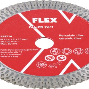 Flex DIA-CD 76/1 533716 Disque à tronçonner diamanté 76 mm 1 pc(s) Flex DIA-CD 76/1 533716 Disque à tronçonner diamanté 76 mm 1 pc(s)