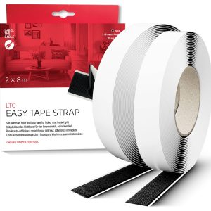 Label the Cable LTC EASY TAPE STRAP Bande auto-agrippante (L x l) 8 m x 20 mm noir 8 m