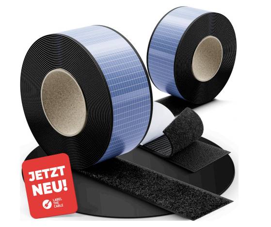 Label the Cable LTC TOUGH TAPE STRAP Bande auto-agrippante (L x l) 5 mm x 50 mm noir 5 m