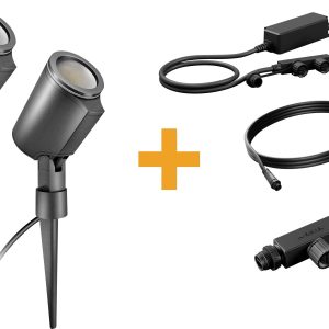 Steinel LED STRAHLER STARTERSET SPOT C 24V 093907 Set de projecteurs de jardin LED 7.8 W Couleur d’éclairage (ampoule LE Steinel LED STRAHLER STARTERSET SPOT C 24V 093907 Set de projecteurs de jardin LED 7.8 W Couleur d’éclairage (ampoule LE