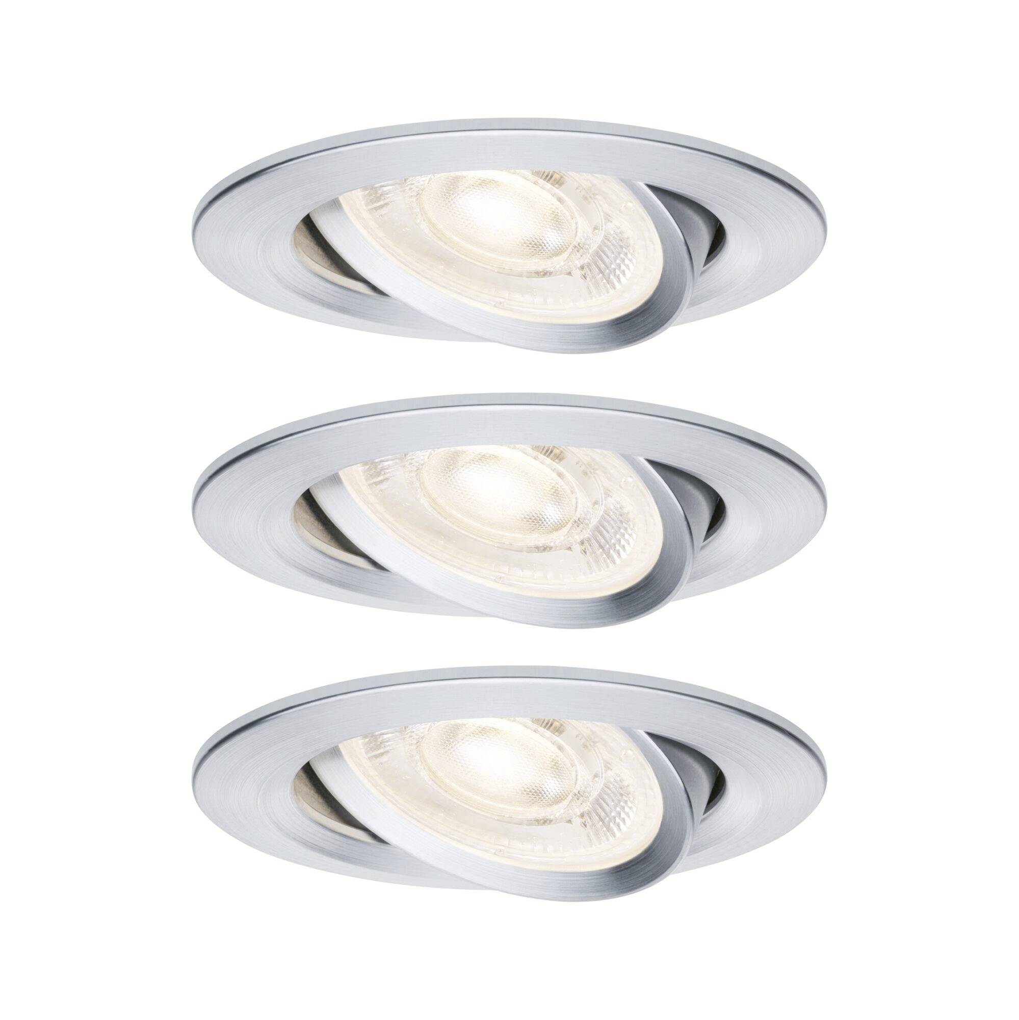 Paulmann 92273 Nova Luminaire à LED encastrable Module LED GU10 4.9 W Aluminium (tourné)