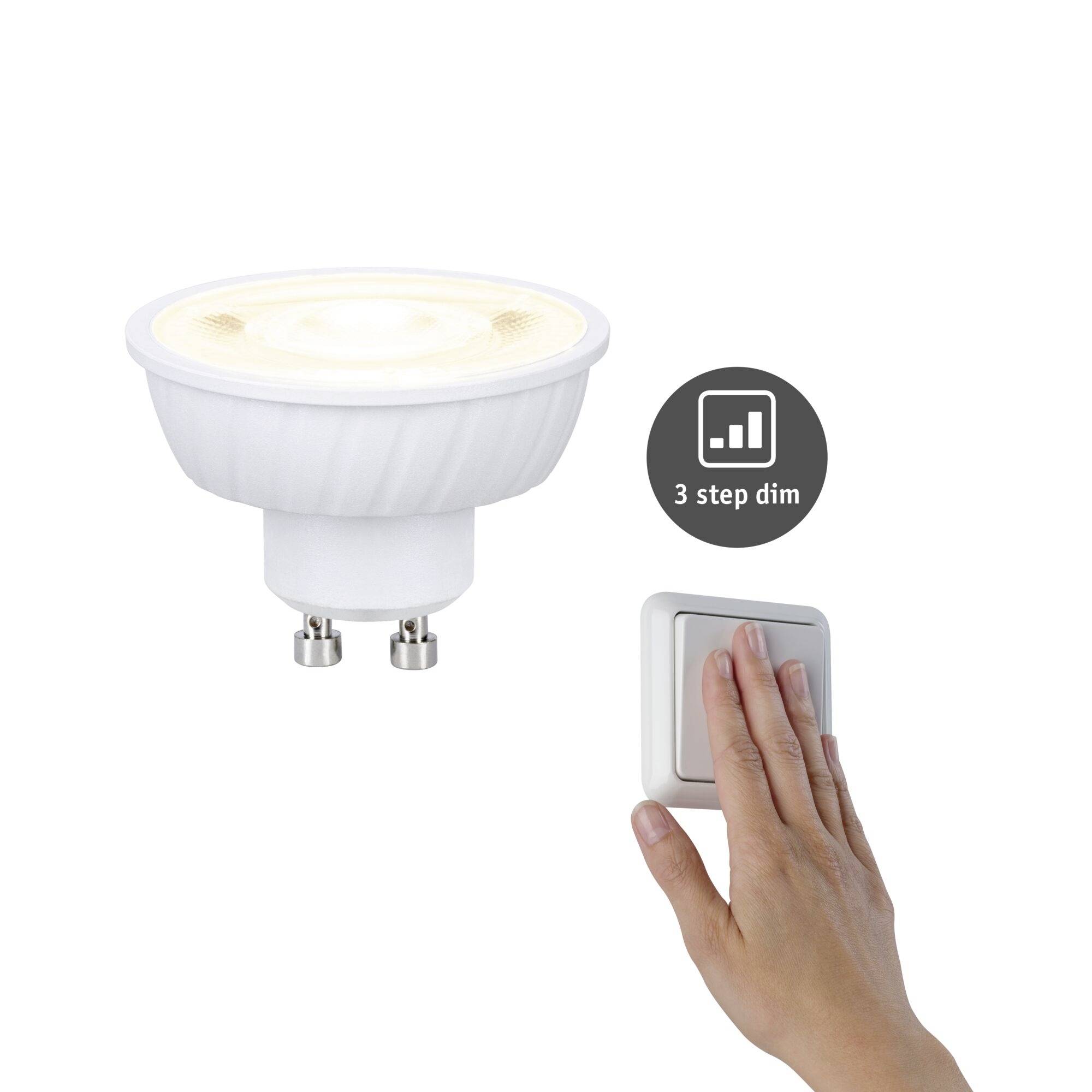 Paulmann 29269 LED CEE E (A - G) GU10 4.9 W blanc chaud (Ø x H) 50 mm x 37 mm 1 pc(s)