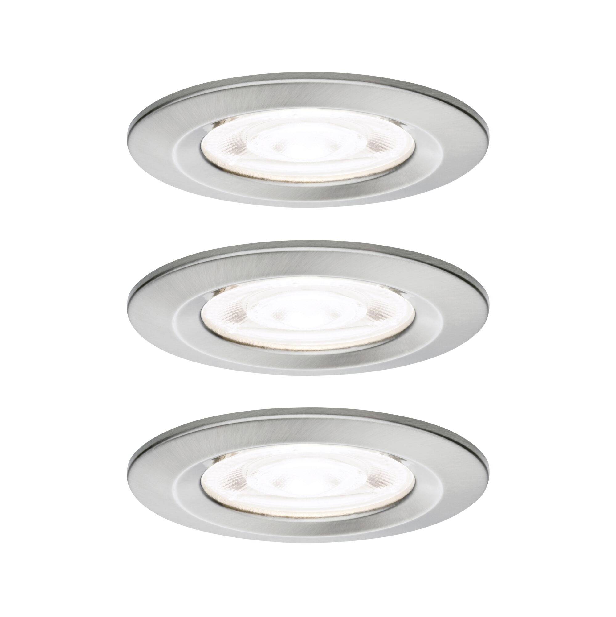 Paulmann 92338 Nova Luminaire à LED encastrable GU10 4.9 W fer (brossé)