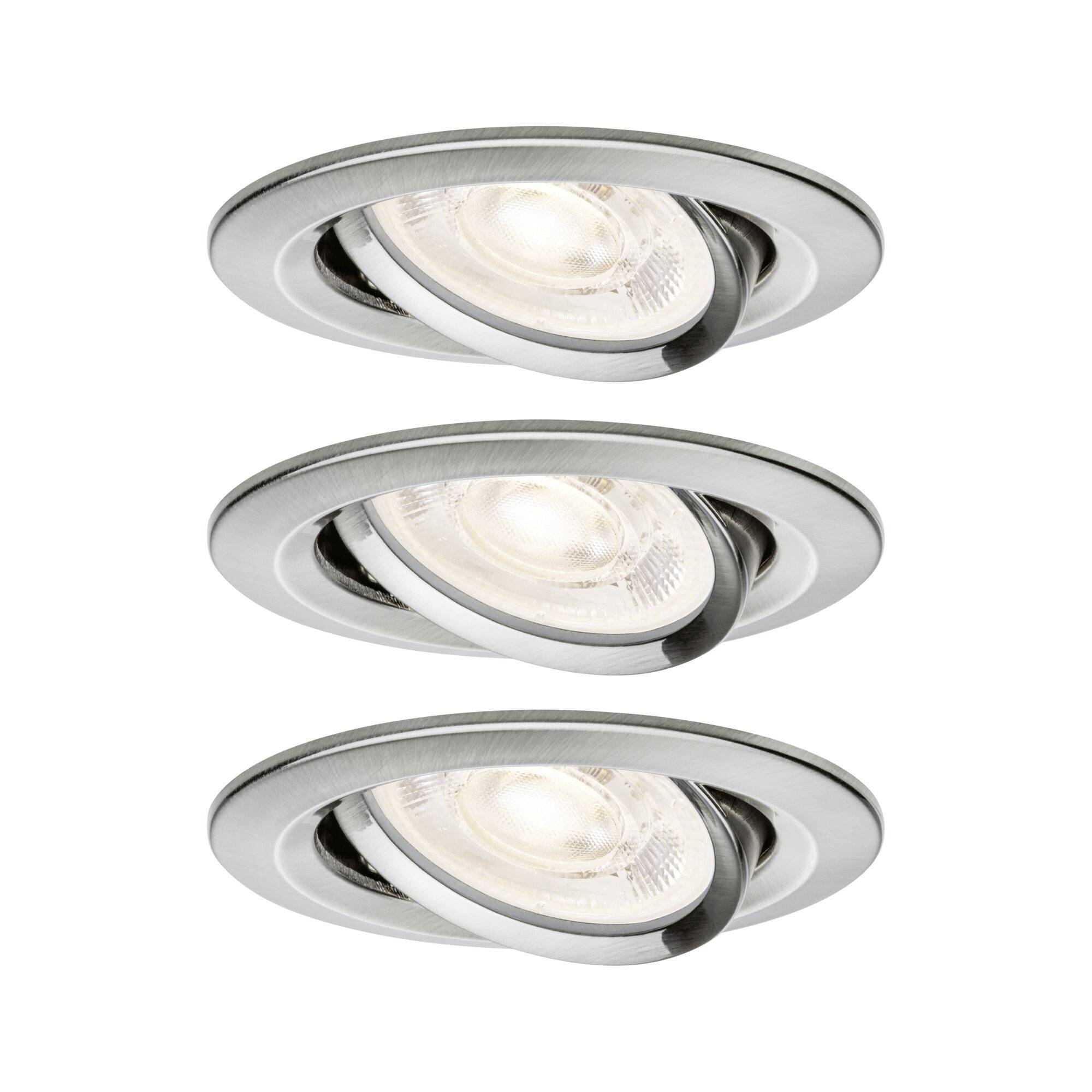 Paulmann 92272 Nova Luminaire à LED encastrable GU10 4.9 W fer (brossé)