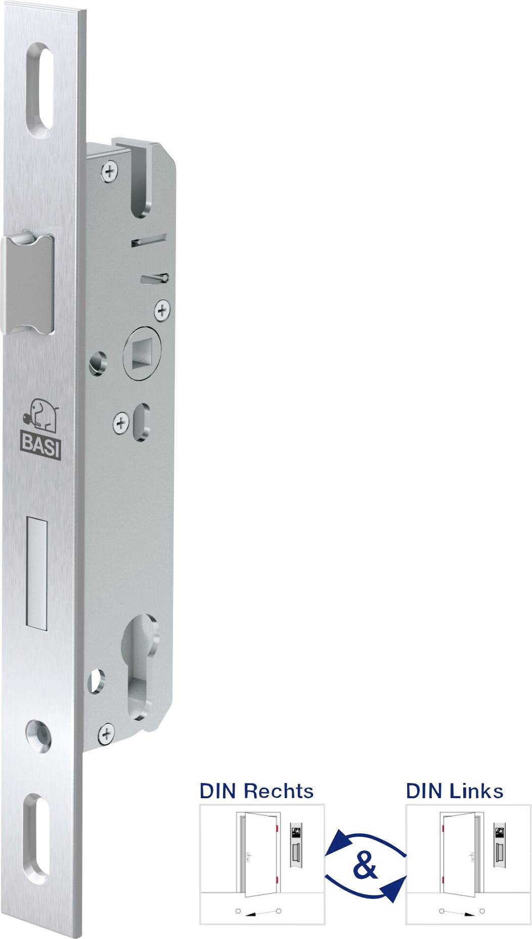 Basi 9585-4020L Serrure à cadre tubulaire nickel