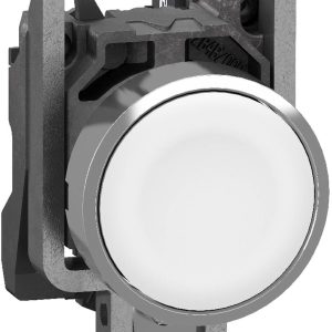 Schneider Electric XB4BA115 Bouton poussoir, Harmony XB4, métal, 22 mm, blanc, Sans inscription, palpage, 1S, push-in Bo Schneider Electric XB4BA115 Bouton poussoir, Harmony XB4, métal, 22 mm, blanc, Sans inscription, palpage, 1S, push-in Bo