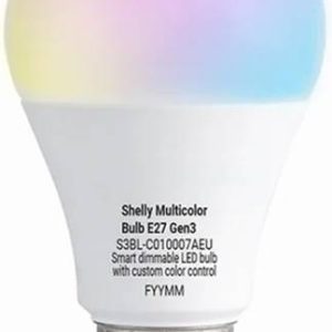 Shelly Multicolor Bulb E27 Gen3 Shelly Ampoule à LED, Variateur LED CEE: F (A – G) Wi-Fi, Bluetooth Shelly Multicolor Bulb E27 Gen3 Shelly Ampoule à LED, Variateur LED CEE: F (A – G) Wi-Fi, Bluetooth